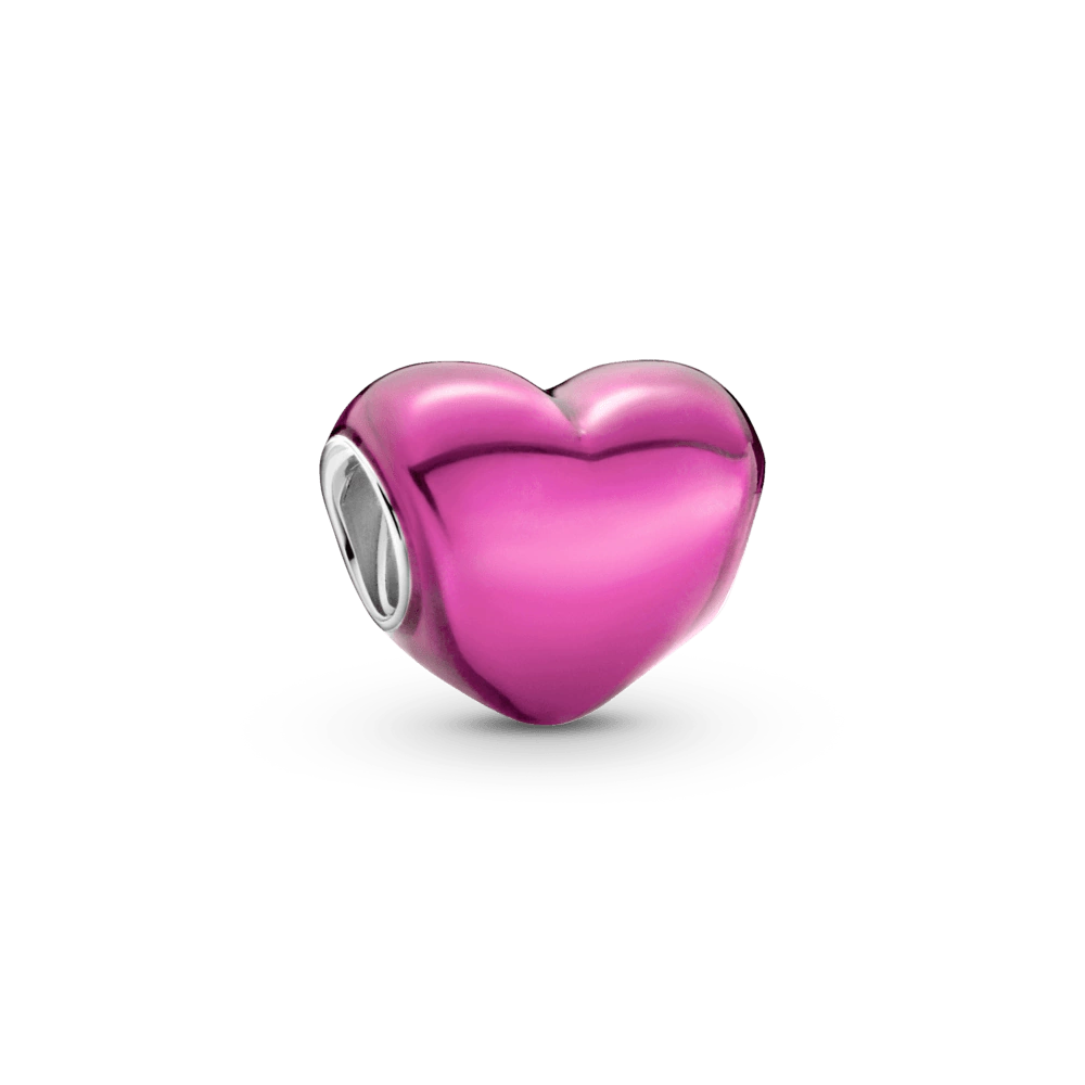 CHARM CORAZÓN METÁLICO ROSA