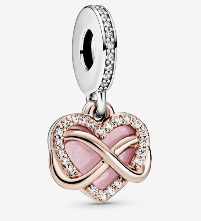 CHARM CORAZÓN ROSA INFINITO