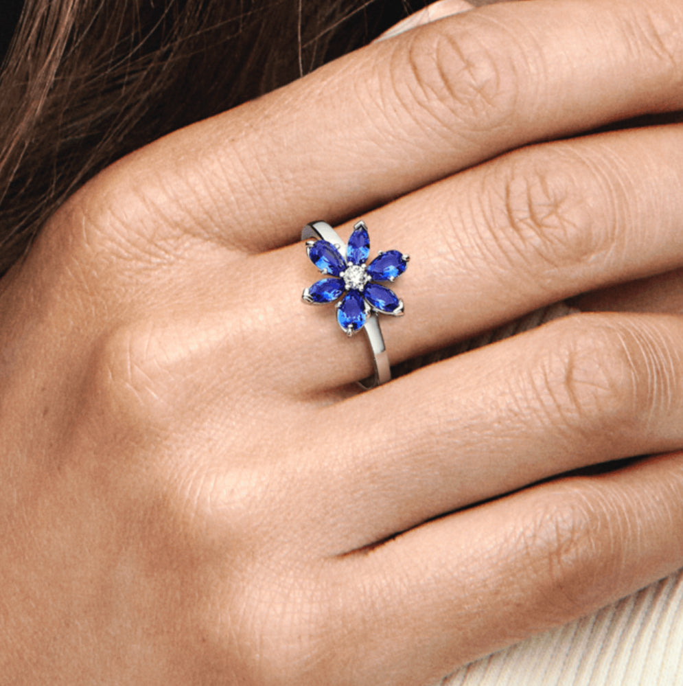 ANILLO FLOR AZUL